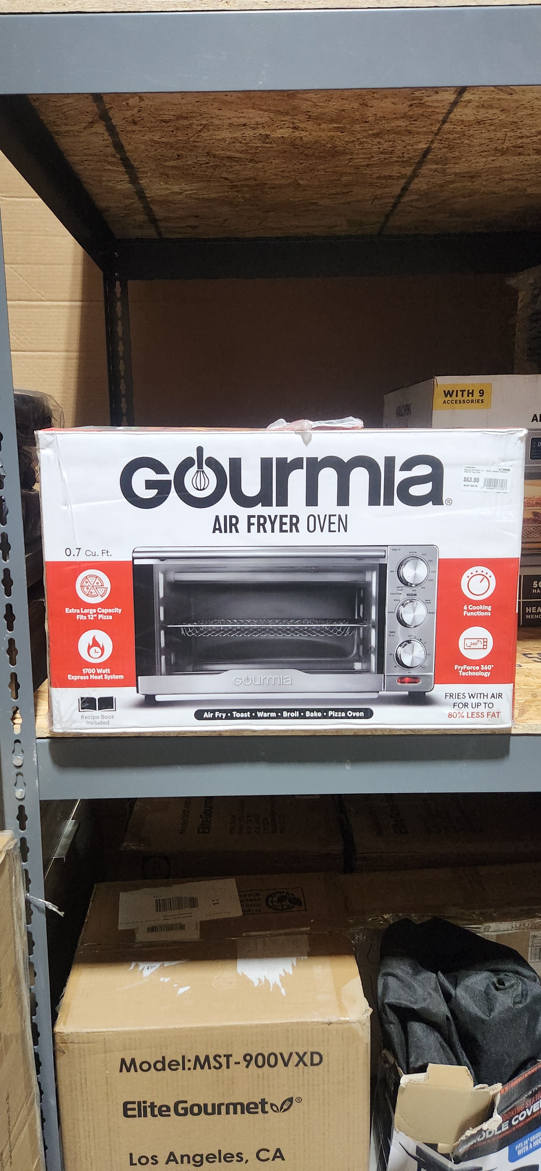 Gourmia GTF7350 6-in-1 Multi-function, Stainless Steel Air Fryer Oven