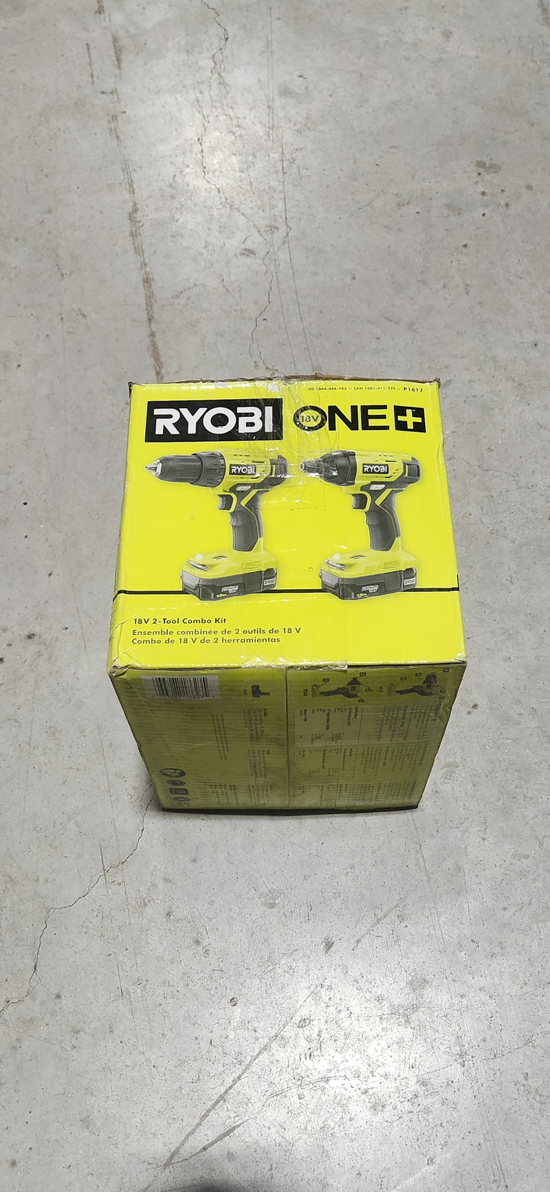 RYOBI ONE+ 18V Lithium-Ion Cordless 2-Tool Combo Kit w/ Drill/Driver, Impact Driver, (2) 1.5 Ah Batteries, Charger and Bag