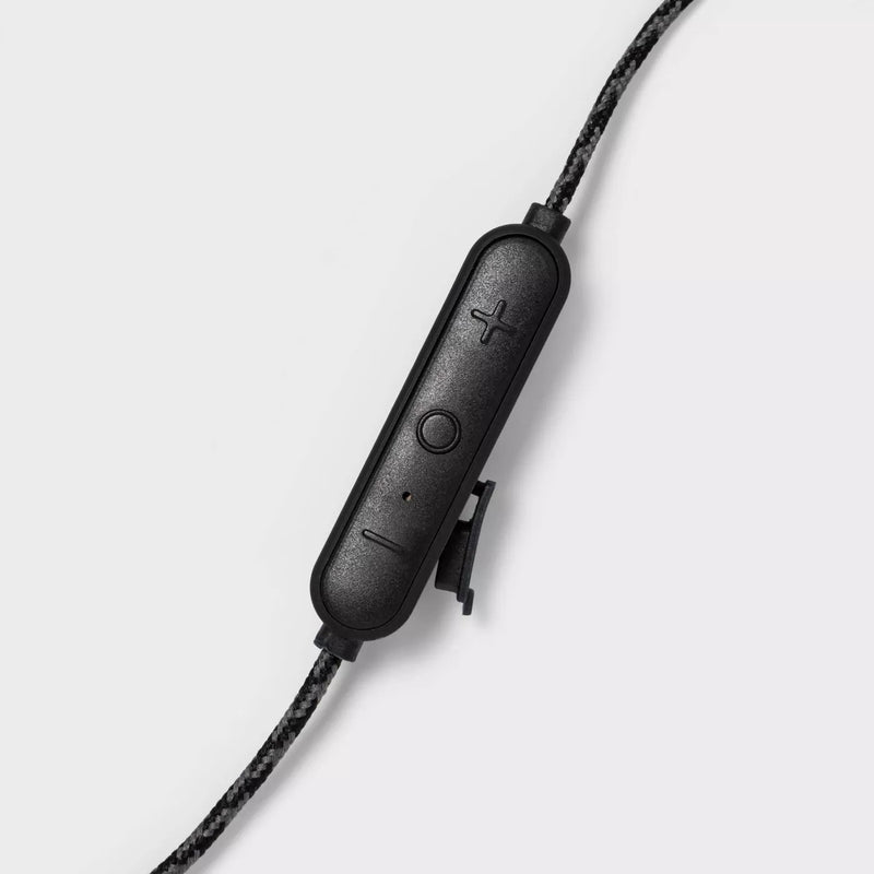 Heyday Molded Tip Braided Bluetooth Wireless Earbuds - Black Tort