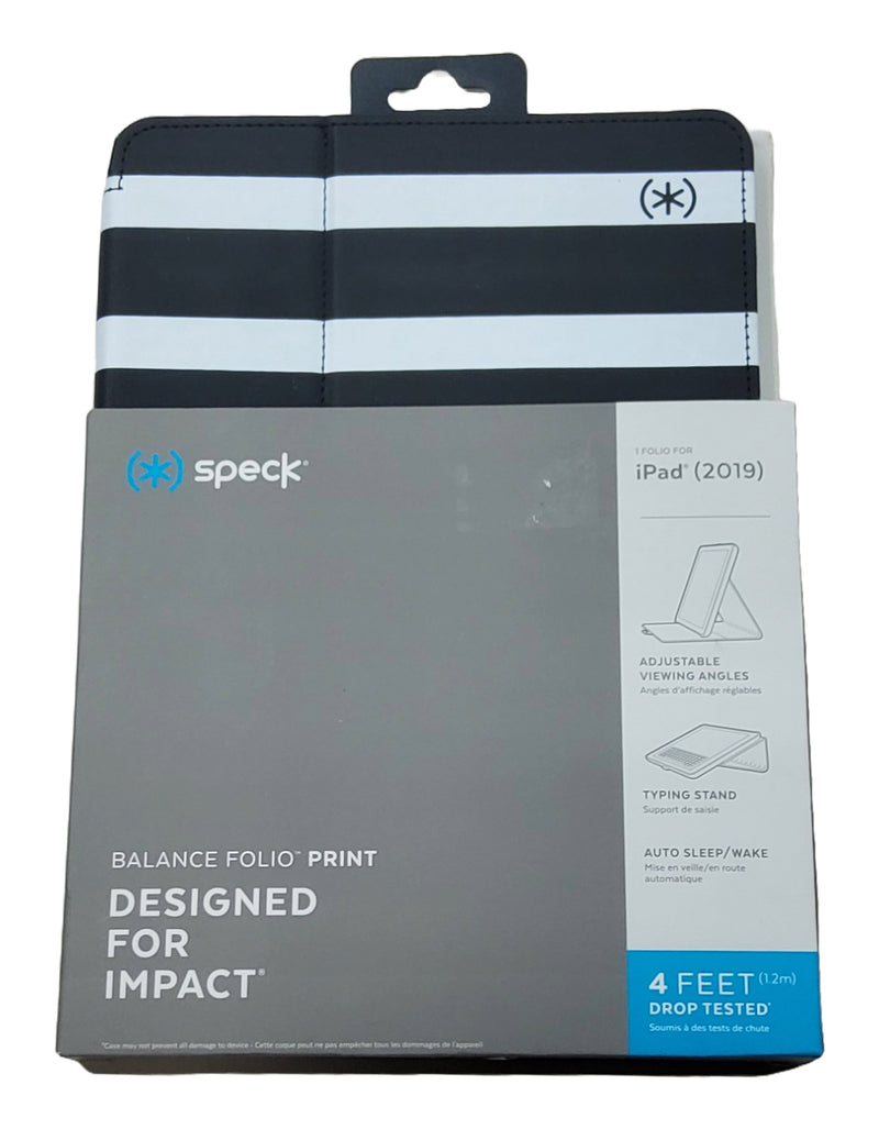 Speck Balance Folio Protective Case for iPad 10.2 - Black & White